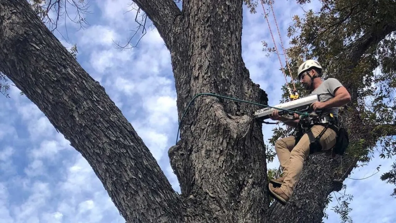 Stone patio hardscaping project at Austin home