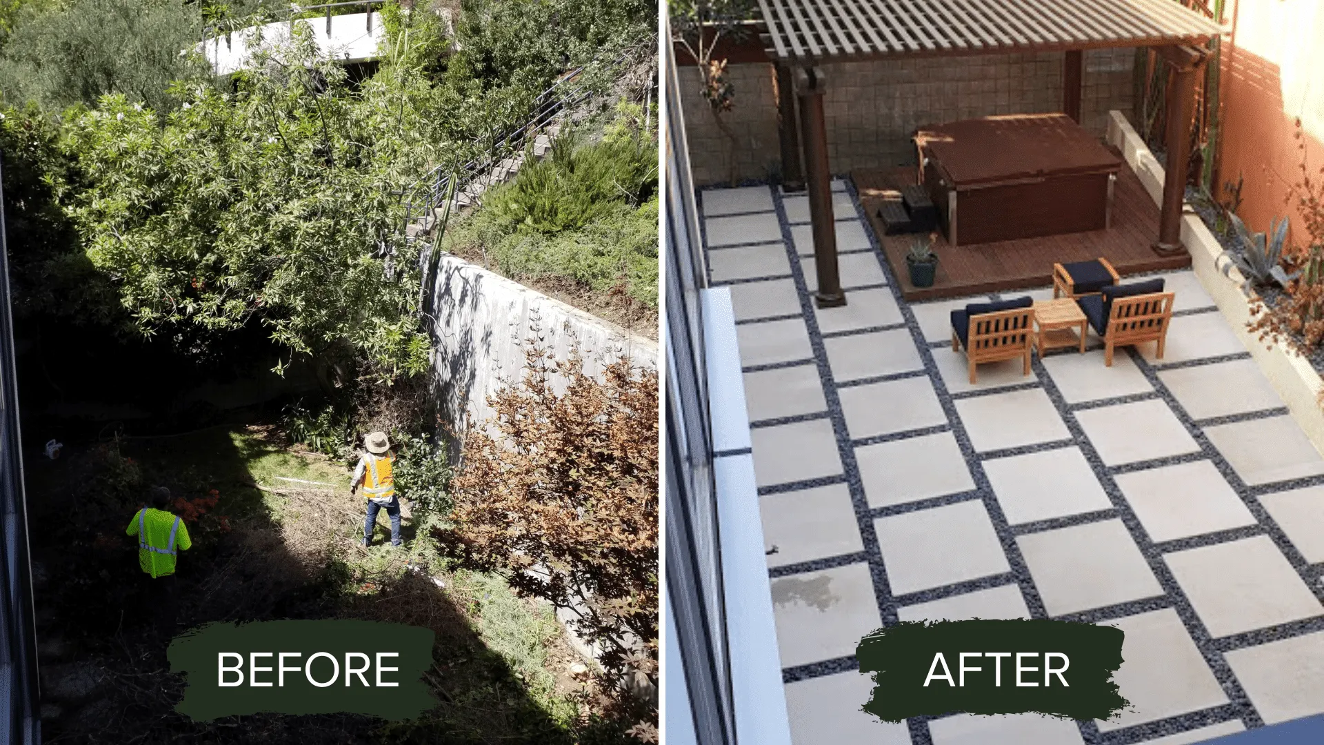 Austin backyard landscaping transformation before and after